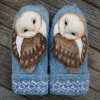 Hand Knitted Nordic Mittens With Owls - Buy 2 Get Extra 10% OFF & Free Shipping