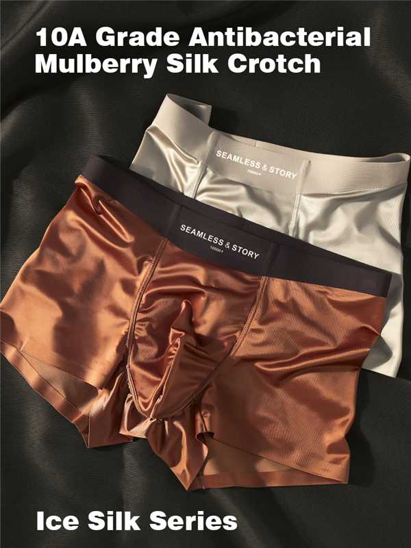 🔥Last Day Promotion 50% OFF💥Elegant Silk Men's Ice Silk Underwear