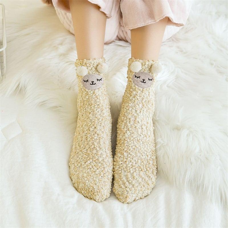 (🌲Early Christmas Sale- SAVE 49% OFF) Coral Fleece Soft Warm Socks-Buy 6 Get Extra 20% OFF