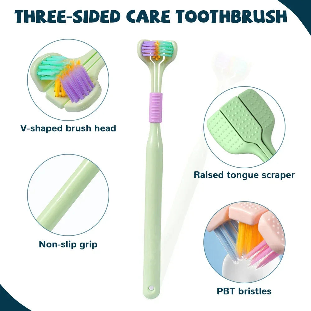 💥LAST DAY SALE 40% OFF💥3D Stereo Three-Sided Toothbrush