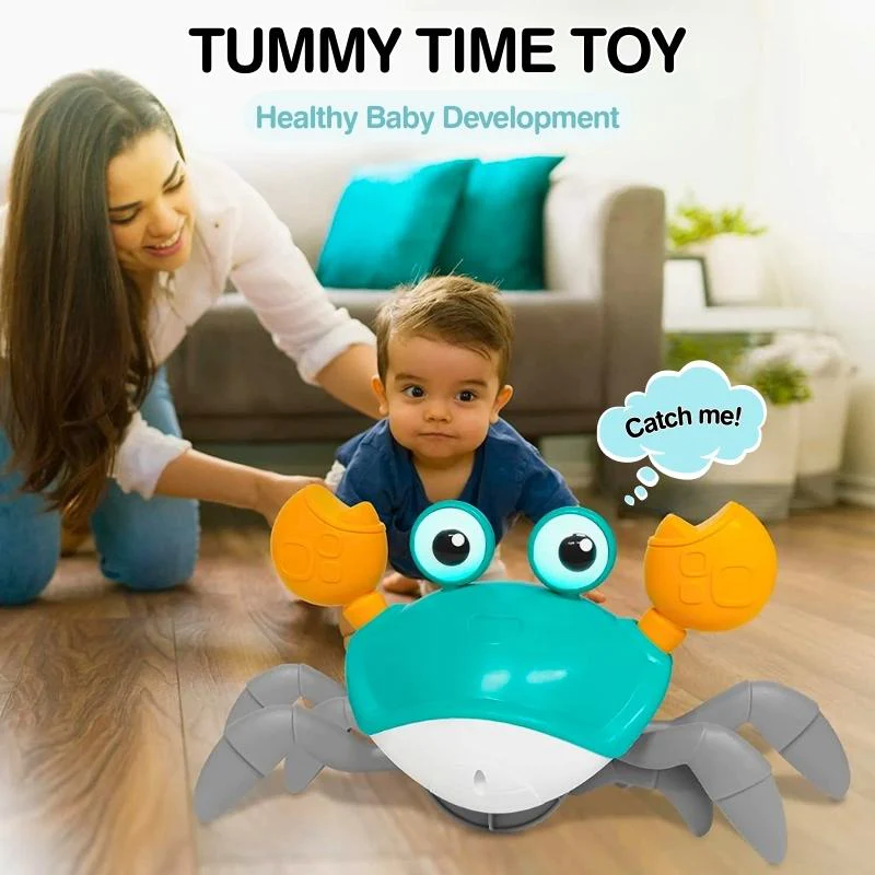 (🎅Early Christmas Sale - 50% OFF) 🎁Interactive Crawling Crab Baby Toy - 🚚Buy 2 Get Free Shipping