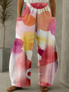 (NEW ARRIVAL-Save 50% OFF)Women Cotton Printed Loose Elastic Waist Pants