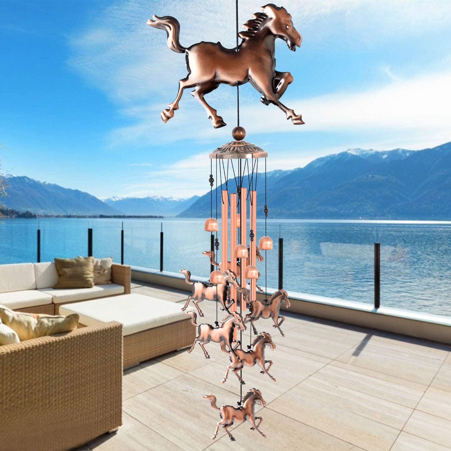 🔥Last Day Promotion - 50% OFF🎁🐎🔔hand-made Copper Horse wind chimes