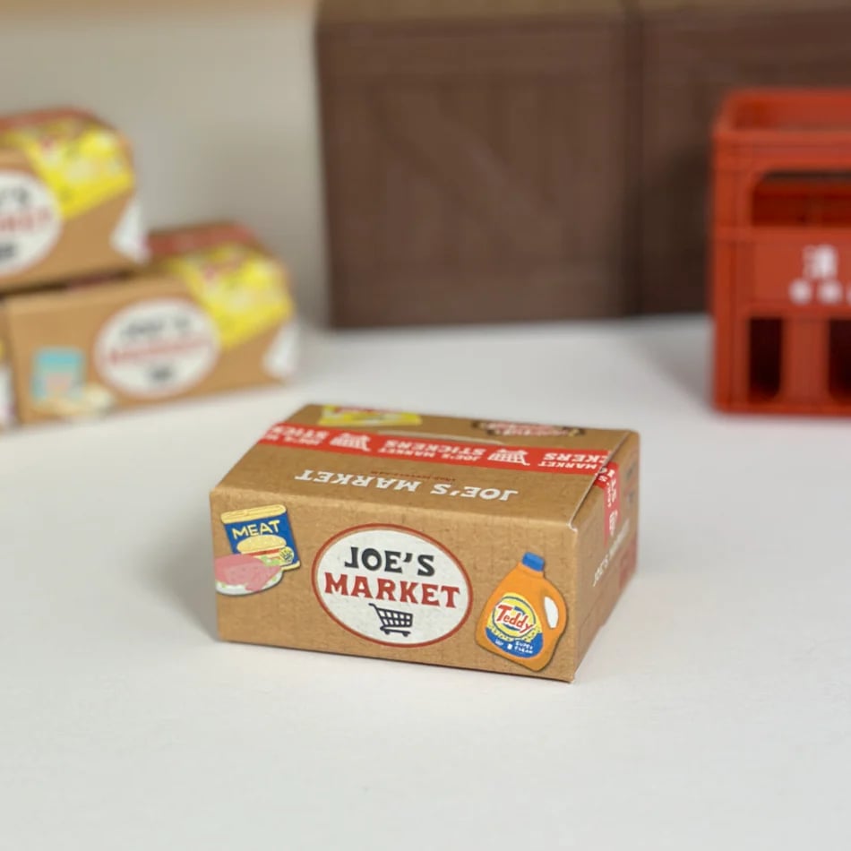 🔥Miniature Shipping Box Flake Sticker Set