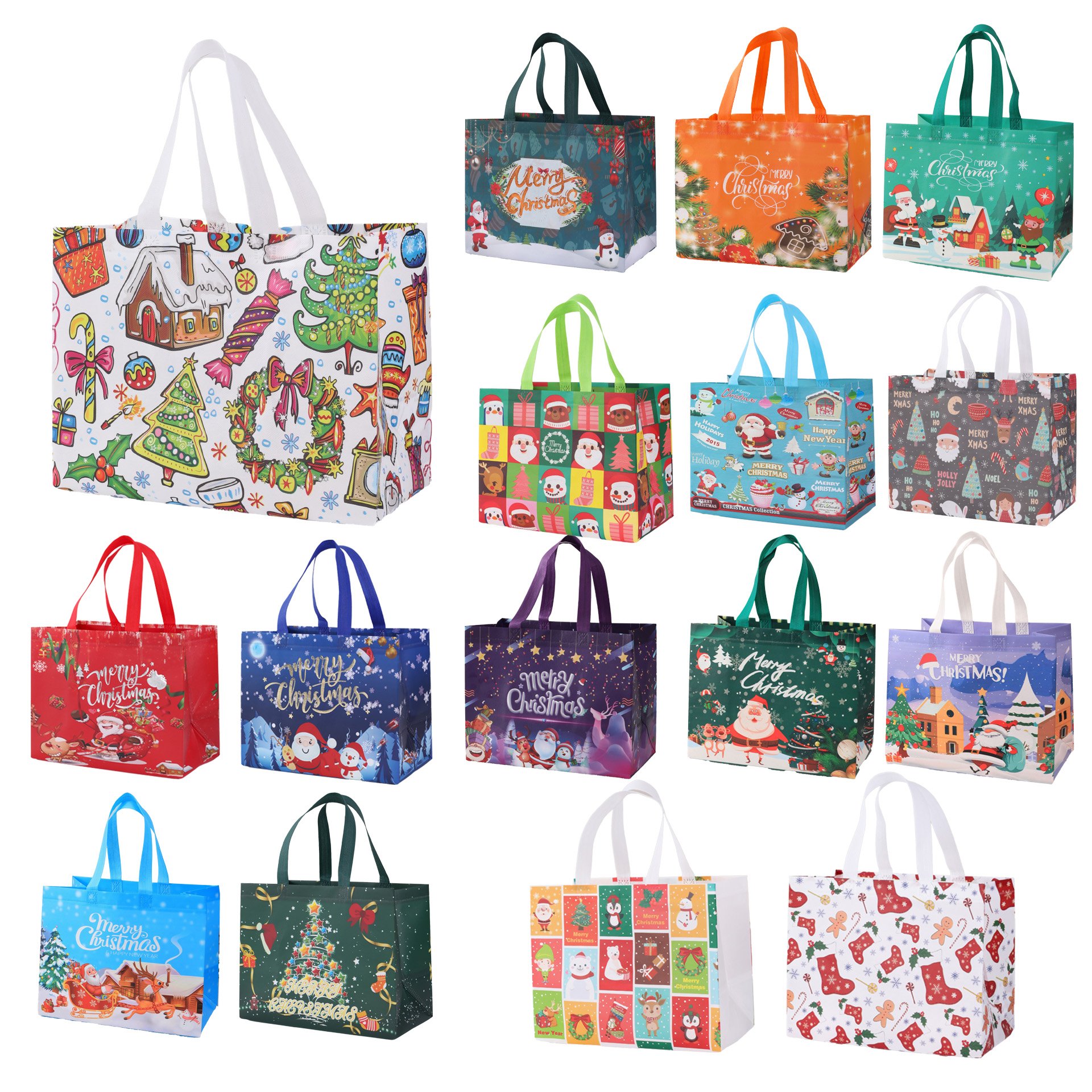 🔥Last Day Promotion 70% OFF🔥Christmas Gift Bags Large Reusable Tote Bags