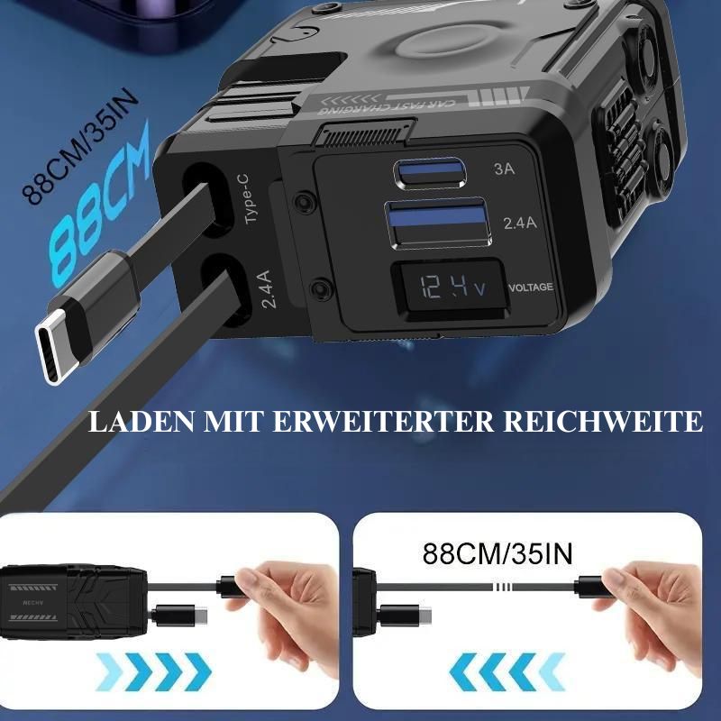 🔥Letzter Tag 49 % Rabatt⚡Einziehbares 4-in-1 Auto-Ladegerät