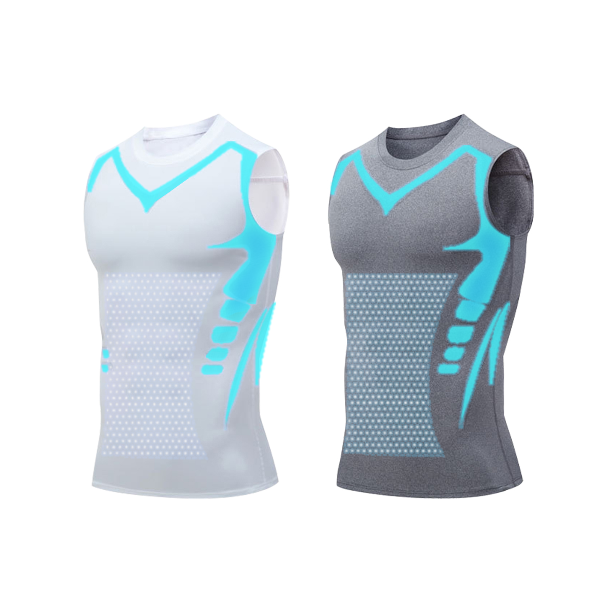 🚀2023 New Version ENERGXCELTM Ionic Shaping Vest,Comfortable and breathable ice-silk fabric,For men to build a perfect body