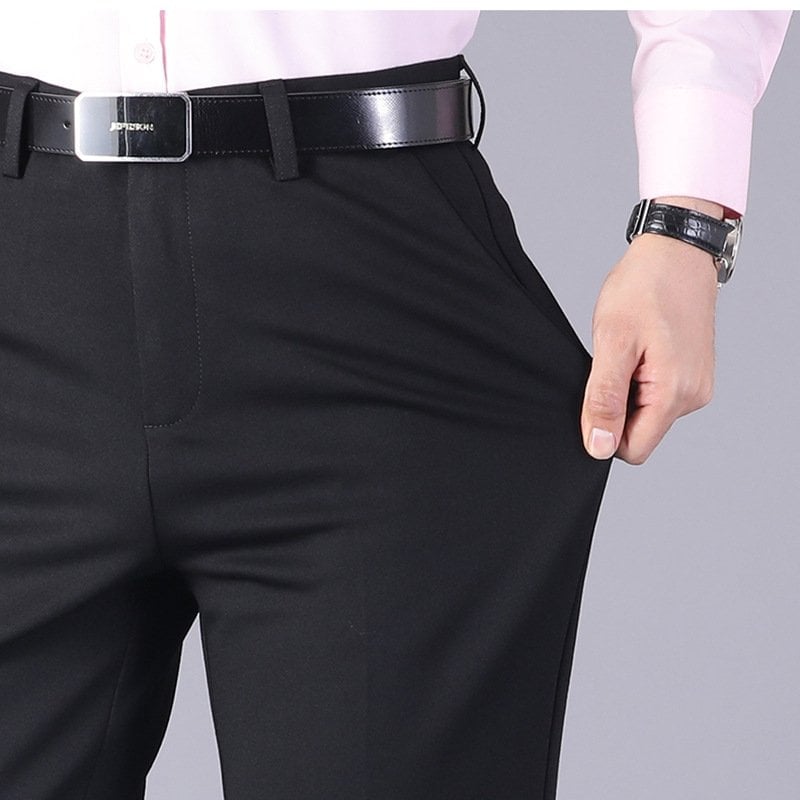 (🌲Early Christmas Sale- 50% OFF) Men‘s Ice Silk Suit Pants - Buy 2 Free Shipping