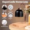 GEEZO Fragrance Candle Warmer Lamp with 2 Bulbs Electric Candle Warmer with Timer & Dimmer for Home Decor