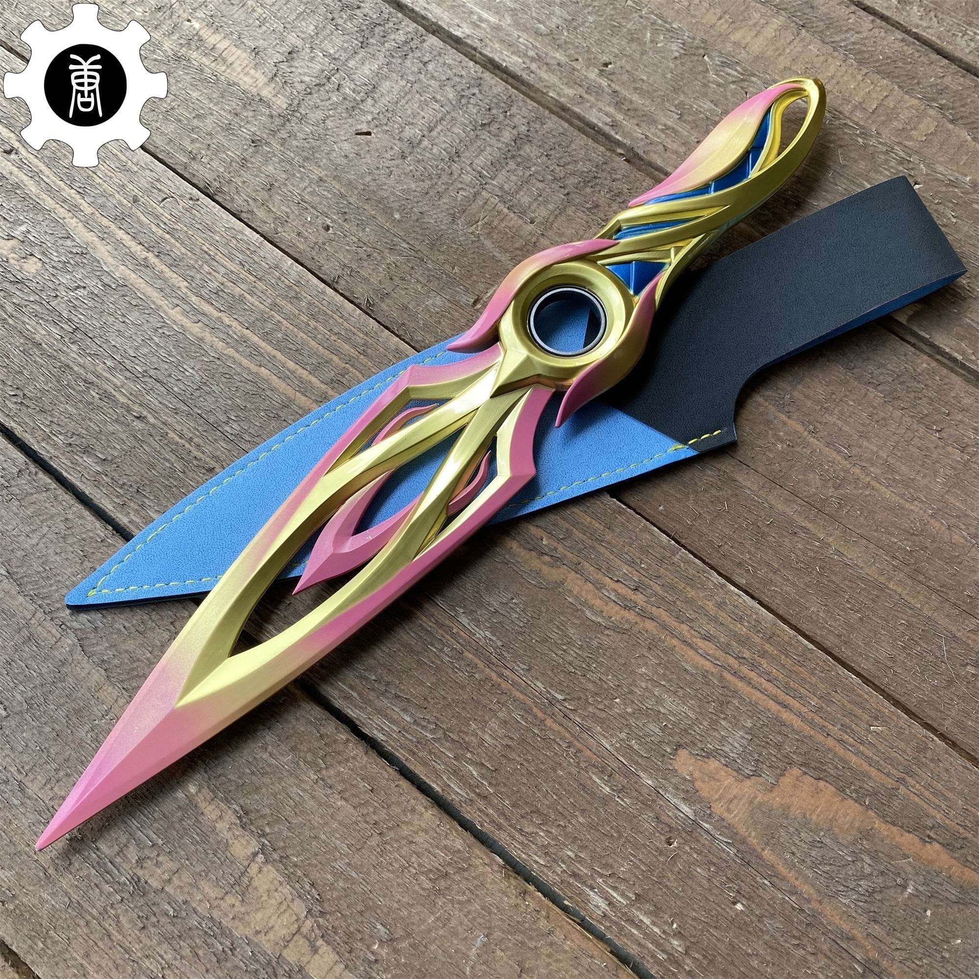 Metal Dull Blade Mystbloom Kunai 11'' Game Prop 3 Colors