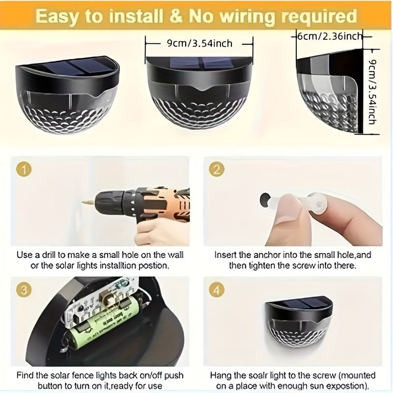 🔥🔥Buy 4 get 3 free shipping-2024 New Solar Fence Deck Garden Light🔥