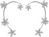 Vintage Crystal Butterfly Flower Ear Cuffs 2pcs Non-Pierced Sparkling Iced Out Rhinestone Butterfly Cartilage Climber Ear Wrap Prom Party Festival Ear Jewelry for Women