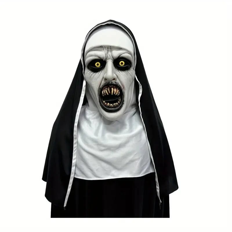 🍂TikTok Fall Sale — Last Day 70% OFF🎉🎃Horror Latex Nun Mask😈