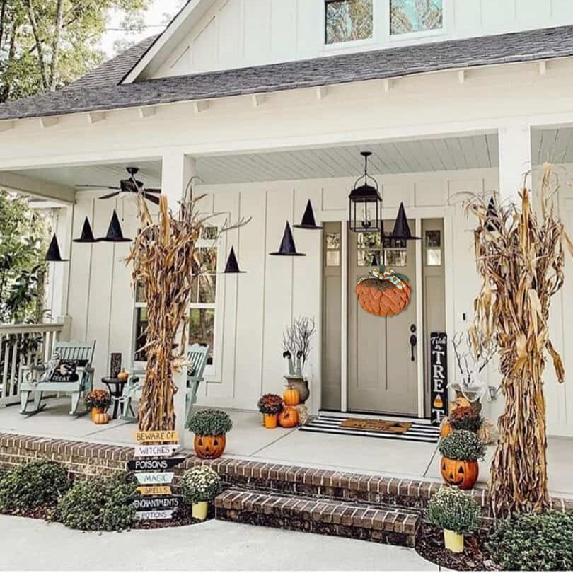 🔥Halloween Sale 49% OFF 🍁 Farmhouse Pumpkin Wreath For Front Door