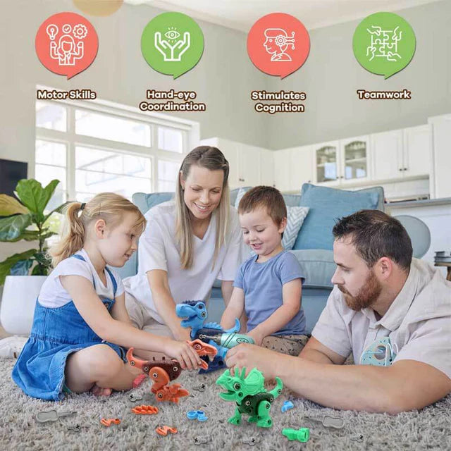 ⏰LAST DAY SALE 50% OFF💥Electric Screwdriver Dinosaur DIY Assembly Toy Kit