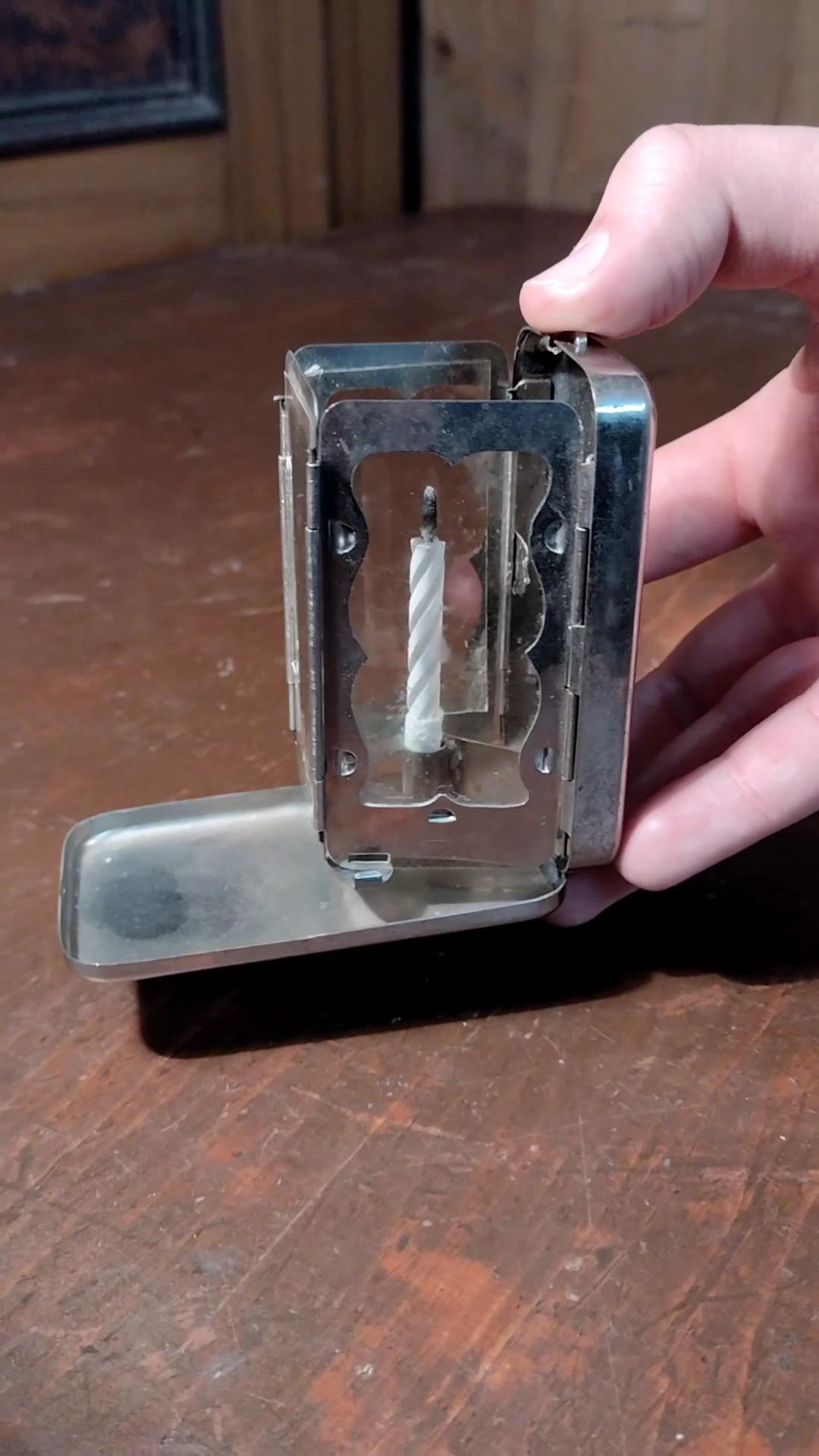 Folding pocket candle lantern