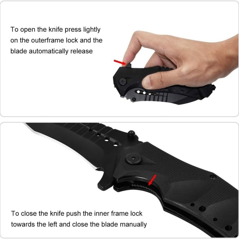 🎁TikTok Last Day Sale - 70% OFF🔥Nighthawk Survival Knife! ⚔️ Glass Breaker + Multi-Tool