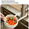 Automatischer Ablass-Siebkorb – Multifunktionaler Ein-Knopf-Druck-Hängekorb mit Sieb für Küchenspüle