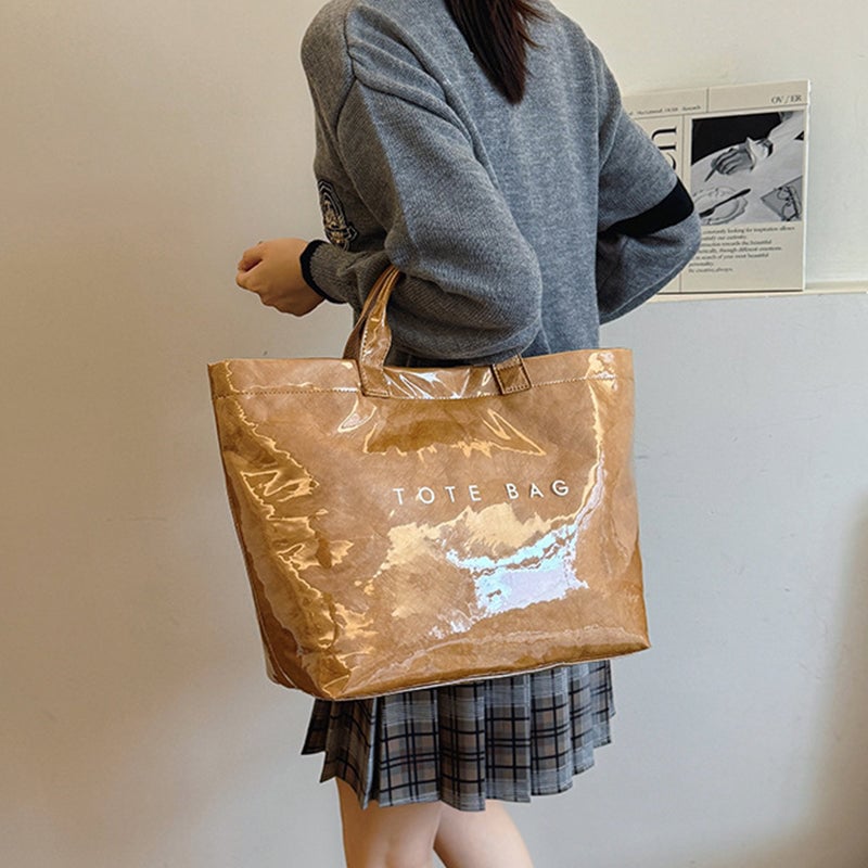 🔥Damen-Einkaufstasche mit Buchstaben-Print👜