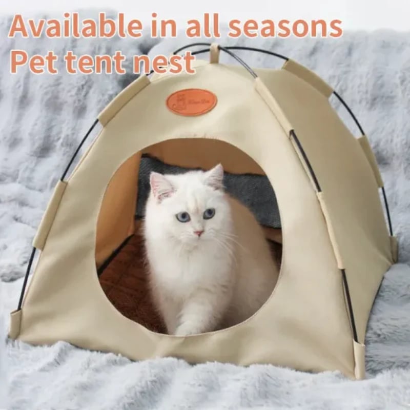 🎁Last Day Promotion- SAVE 70%🎉Foldable & washable pet tent nest for cats and dogs/Breathable & Cooling mat