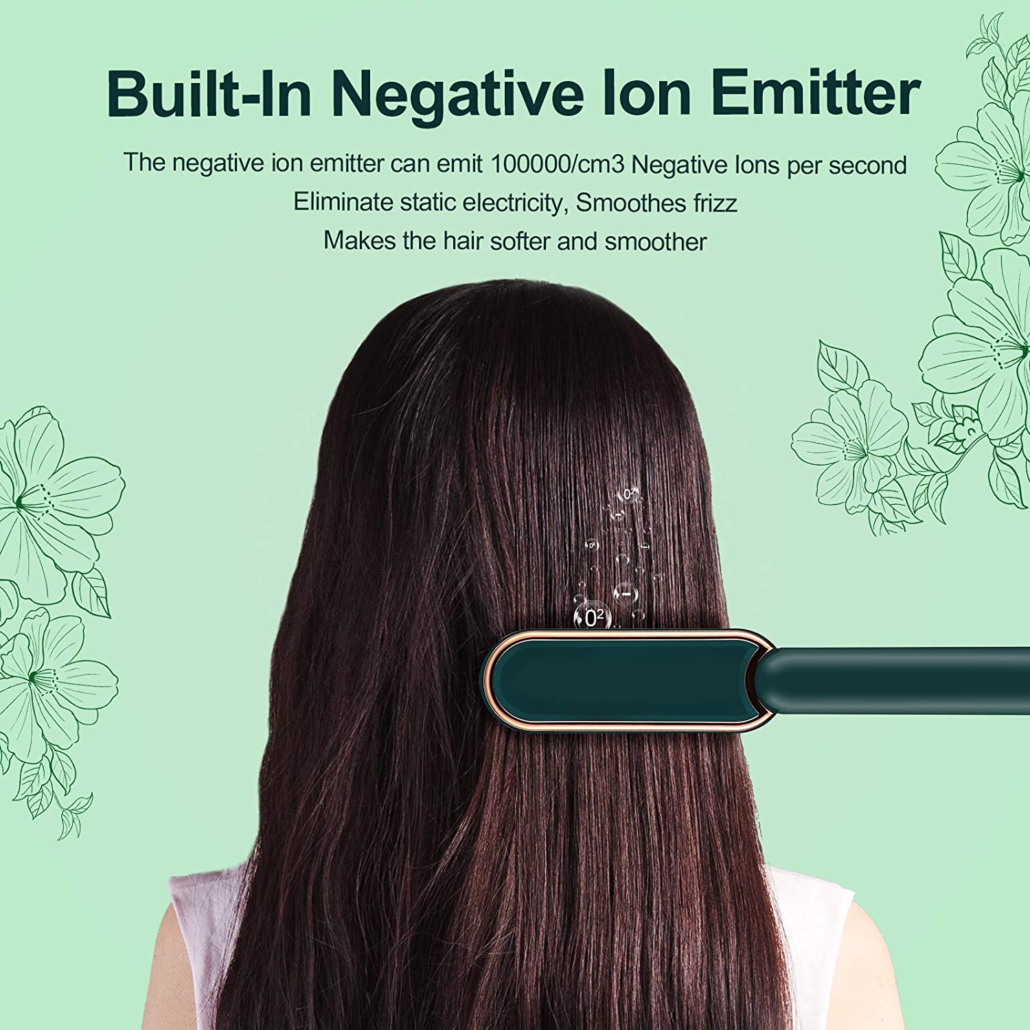 (🌲Early Christmas Sale- SAVE 48% OFF)Negative Ion Hair Straightener Brush(BUY 2 GET FREE SHIPPING)