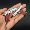 1:3 solid wood handle M1911 model alloy keychain