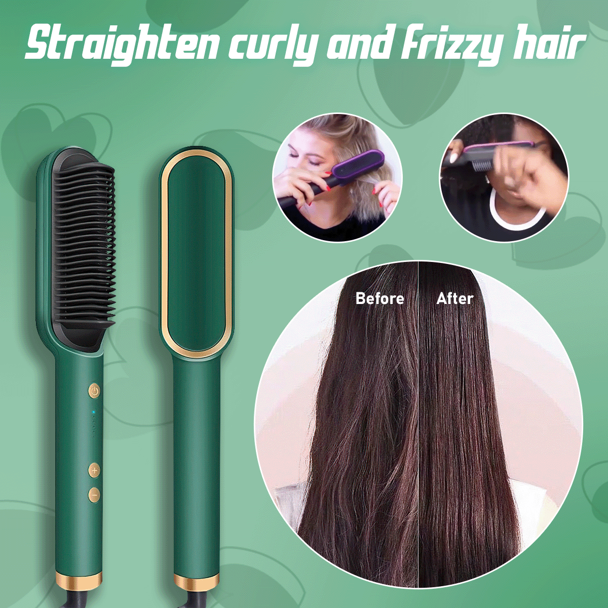(🔥Last Day Promotion- SAVE 70% OFF)Negative Ion Hair Straightener Styling Comb