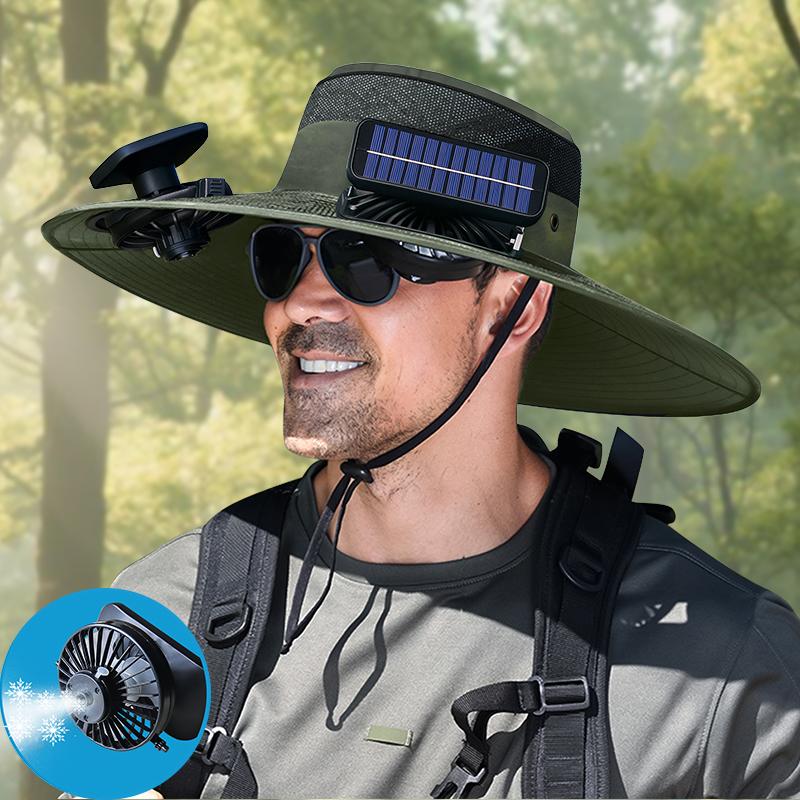❄️New Upgraded Spray Fan⚡2025 New Ultra-Light Solar Air Conditioner Fan Sun Hat ⚾ (Weighs Only 11 Ounces)