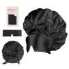 🍂TikTok Fall Mega Sale - 70% OFF🎉Satin Hair Bonnet for Sleeping with Detachable Eye Mask - Non-Slip Hair Wrap for Curly Hair