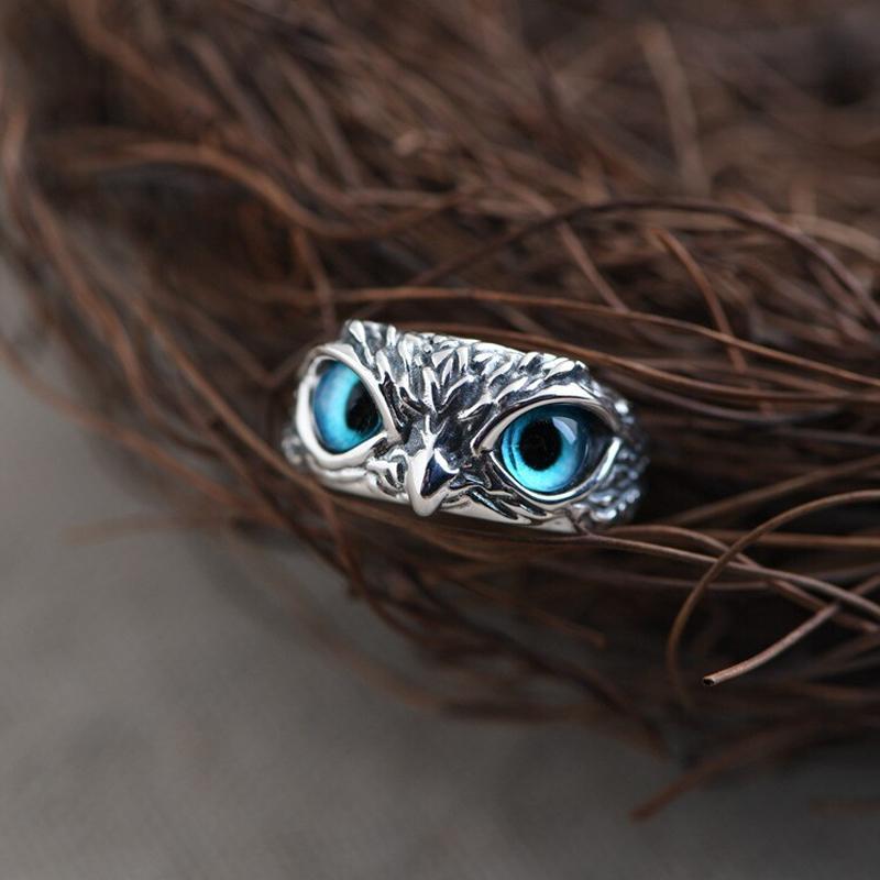 Summer Hot Sale 50% OFF - Demon Eye Owl Ring Adjustable