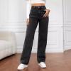 ⏰Letzter Tag 70 % RABATT🔥Jeans mit hoher Taille, mehreren Taschen und weitem Bein