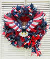 🏵100% Handmade Stars & Stripes Eagle Patriotic Wreath(𝐌𝐚𝐫𝐢𝐚𝐧𝐚 𝐒𝐦𝐢𝐭𝐡 𝐇𝐚𝐧𝐝𝐦𝐚𝐝𝐞®)