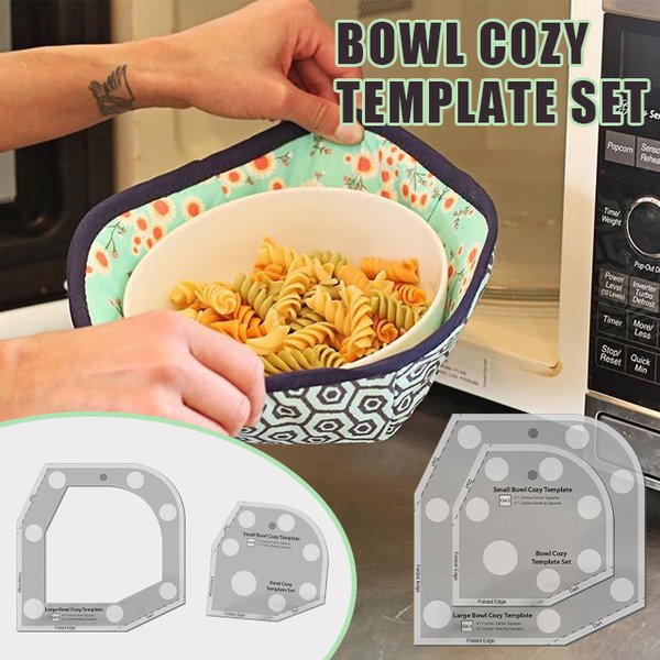 Bowl Cozy Template Cutting Ruler Set (With Instructions)
