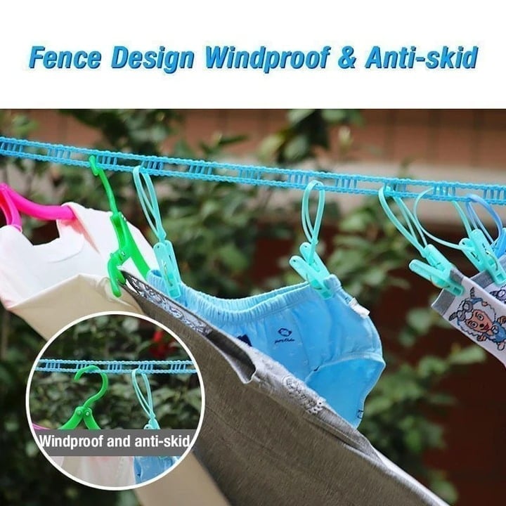 🔥Last Day 50% OFF- Windproof Non-Slip Clothesline(32 ft)