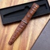 Hand forged Damascus steel knife with wooden sheath