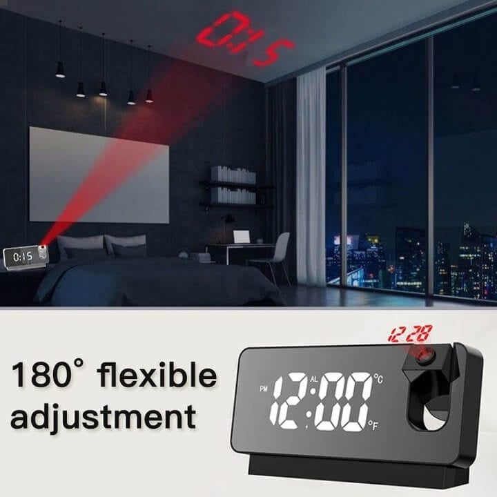 ⏰Mirror projection alarm clock🔥🔥(BUY 2 GET 10% & FREE SHIPPING📦)