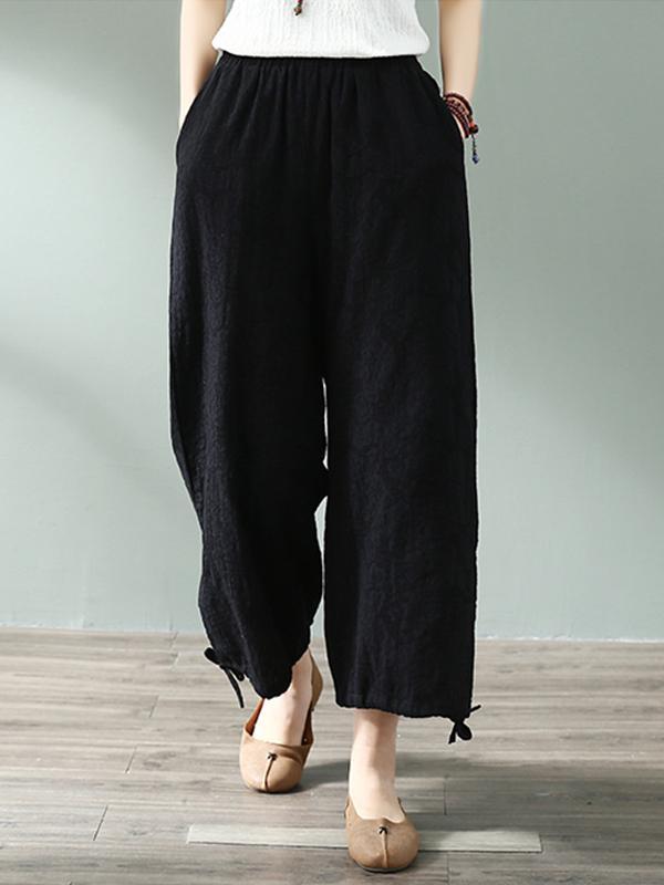 Go Weave Cotton & Linen Wide Leg Pant