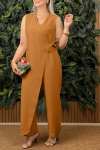 🔥Hot Sale 49% OFF🔥 - Women's Casual V-neck Cross Strap Jumpsuit