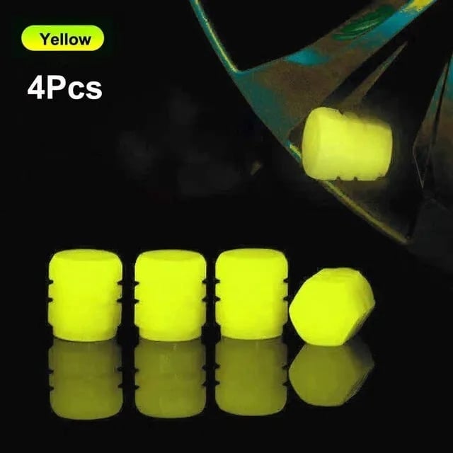 🔥Last Day Promotion 70% OFF-🔥-Glow in The Dark Valve Caps (Universal Fits Any Car)