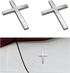 ⏰LAST DAY SALE 50% OFF✝️Metal Jesus Christ Cross Badge Stickers