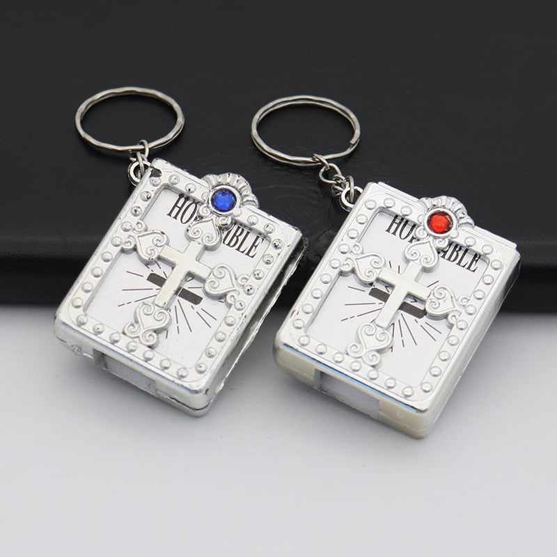 (🔥TikTok Summer SALE)🙏1:12 Mini Bible Flip Book KeyChain