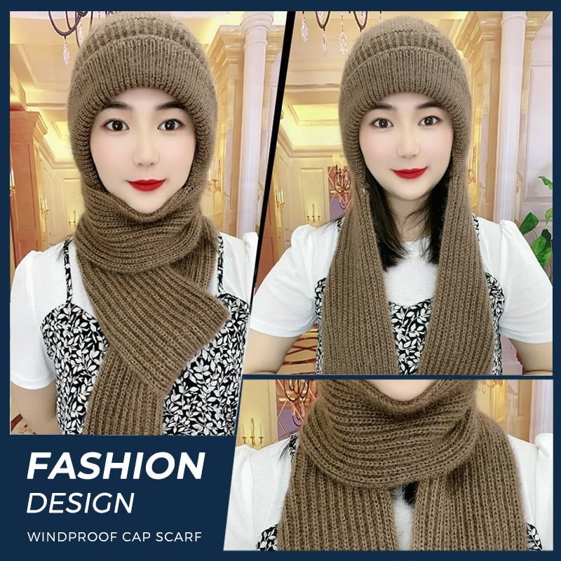 🎄EARLY CHRISTMAS SALE -45% OFF - Integrated Ear Protection Windproof Cap Scarf