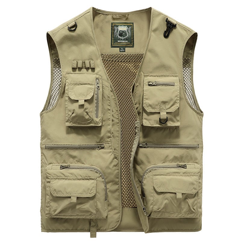 (🔥Last Day Promotion 50% OFF) Breathable Mesh Zip Cargo Vest - Buy 2 Get Extra 10% OFF & Free Shipping