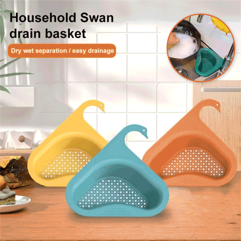 Last Day Sale-Kitchen Sink Drain Basket Swan Drain Rack