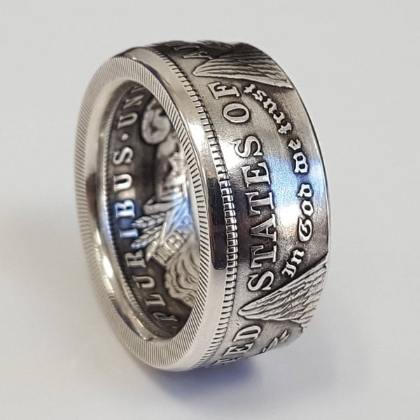 🎁 Classic Morgan Dollar Coin Ring