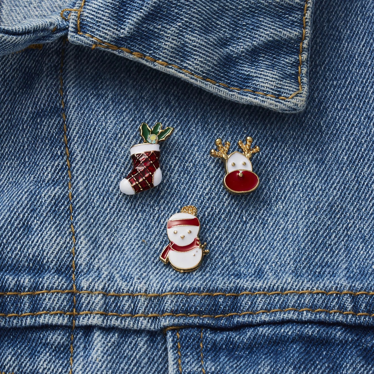 (🎅EARLY XMAS SALE - 50% OFF) 3 Piece Set Merry Christmas Brooches