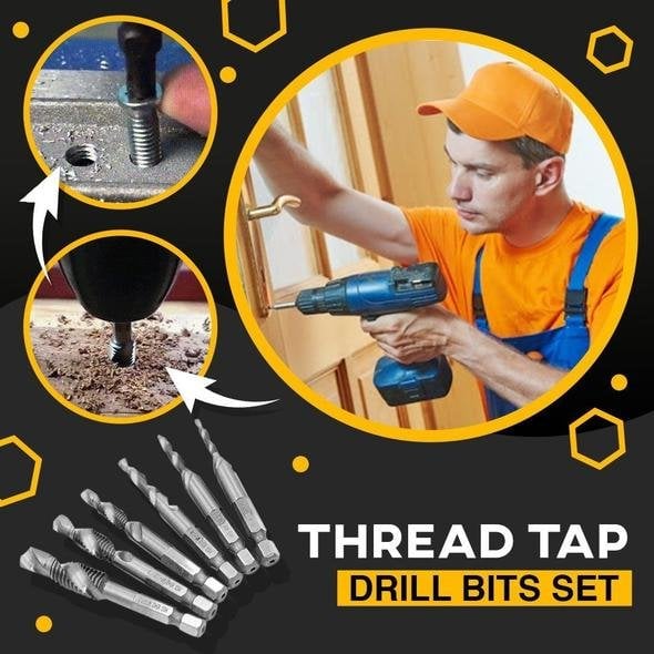 (🔥2023 HIGHER DENSITY MATERIAL | Hot Sale-70% OFF🔥) Thread Tap Drill Bits 6Pcs Set⚡BUY 2 GET EXTRA 10% OFF