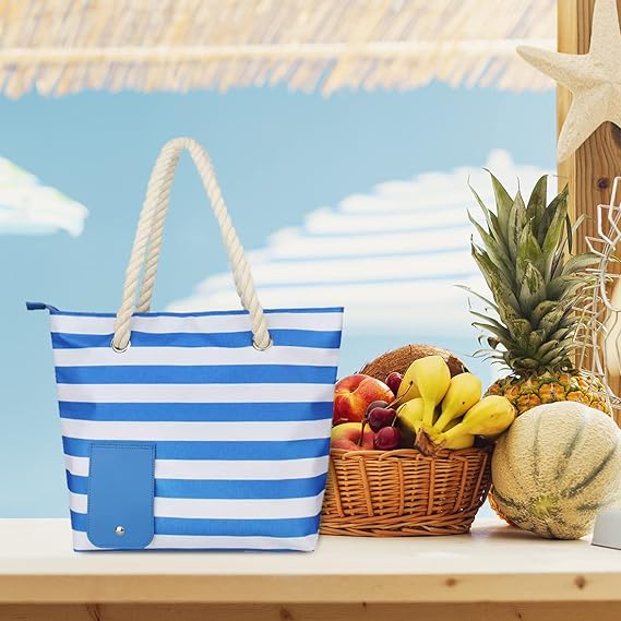 🔥Last Day Promotion - 50% OFF🎁Beach Tote Bag with Hidden Spout -Perfect for sneaky sips on the go! 🌴🍹