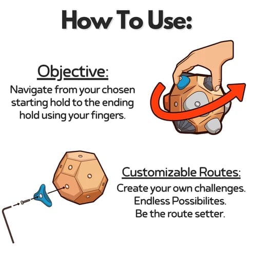 🎁TikTok Last Day Sale - 70% OFF🧗‍♀️ Boulder Block – Portable Finger Boulder Climbing Game