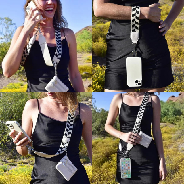 (🌲Early Christmas Sale - 49% OFF)Phone Strap with Zippered Pouch, 🔥Buy 2 Free Shipping